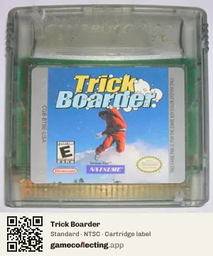 Trick Boarder Game Boy Color, NTSC cartridge label