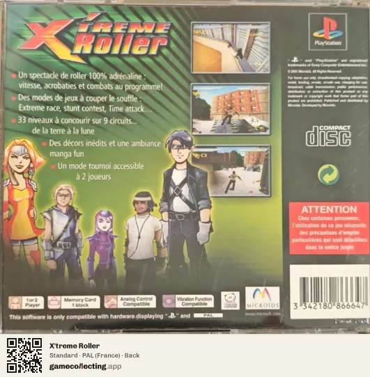 X'treme Roller PlayStation, France box back
