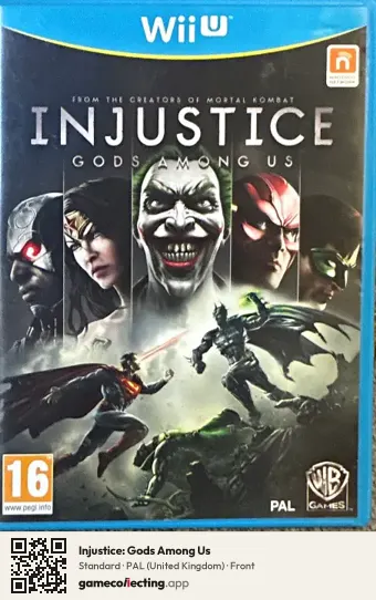 Injustice: Gods Among Us Nintendo Wii U, United Kingdom box front