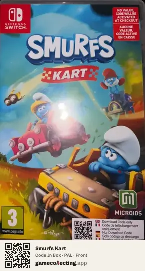Smurfs Kart Nintendo Switch, PAL box front