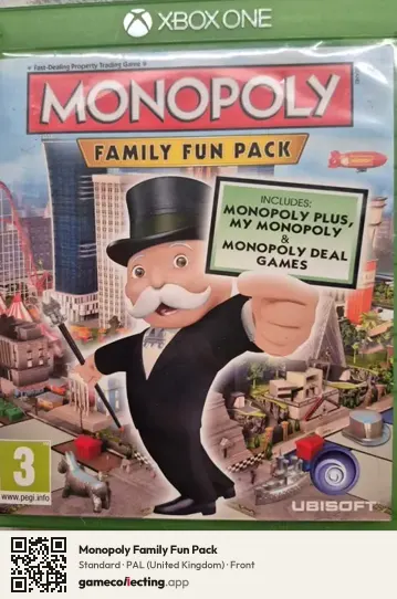 Monopoly Family Fun Pack Xbox One, United Kingdom box front