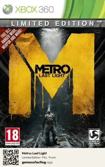 Metro: Last Light Xbox 360, PAL box front