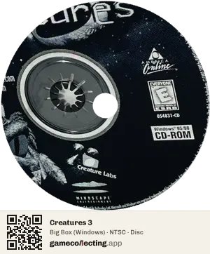 Creatures 3 Computer, NTSC disc