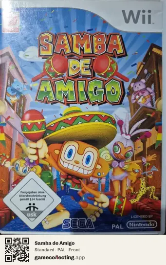 Samba de Amigo Nintendo Wii, PAL box front