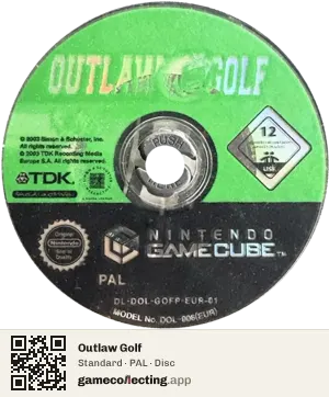 Outlaw Golf Nintendo GameCube, PAL disc