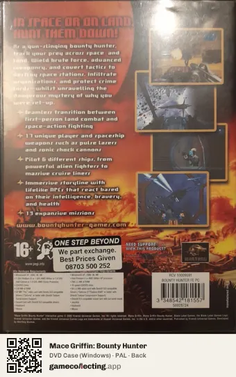 Mace Griffin: Bounty Hunter Computer, PAL box back