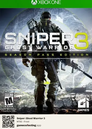 Sniper: Ghost Warrior 3 Xbox One, NTSC box front