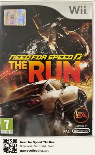 Need for Speed: The Run Nintendo Wii, Italy box front