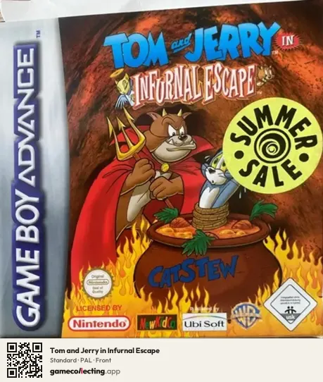 Tom and Jerry in Infurnal Escape Game Boy Advance, PAL box front