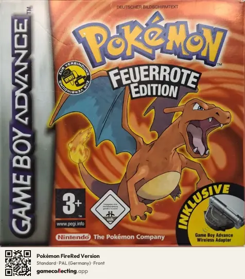 Pokémon FireRed Version Game Boy Advance, Germany box front