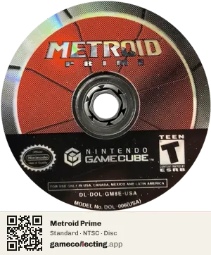 Metroid Prime Nintendo GameCube, NTSC disc