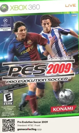 Pro Evolution Soccer 2009 Xbox 360, NTSC box front