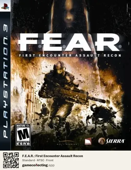 F.E.A.R.: First Encounter Assault Recon PlayStation 3, NTSC box front