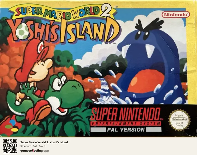Super Mario World 2: Yoshi's Island Super Nintendo Entertainment System, PAL box front