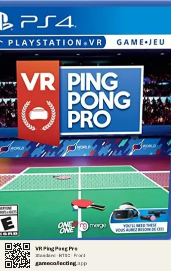 VR Ping Pong Pro PlayStation 4, NTSC box front