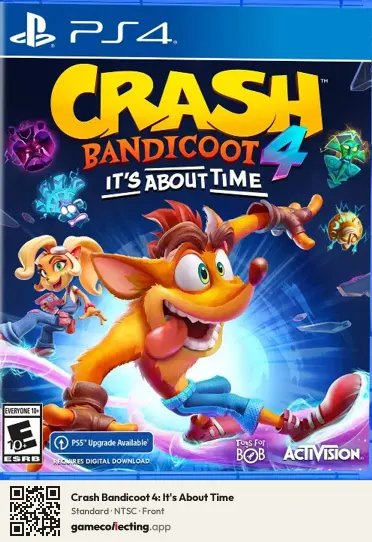 Crash Bandicoot 4: It's About Time PlayStation 4, NTSC box front