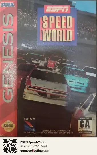 ESPN SpeedWorld Sega Mega Drive / Genesis, NTSC box front