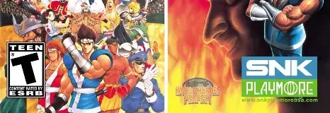 World Heroes Anthology, the ESRB box on its front