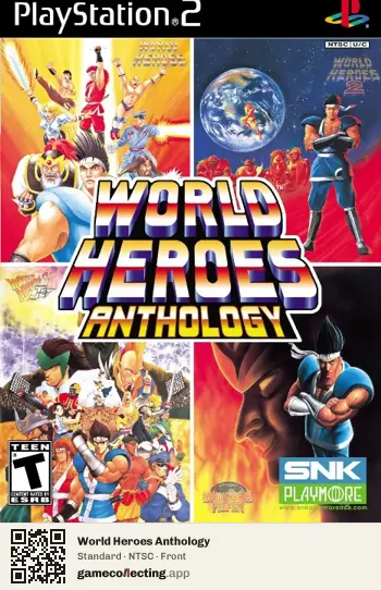 World Heroes Anthology PlayStation 2, NTSC box front