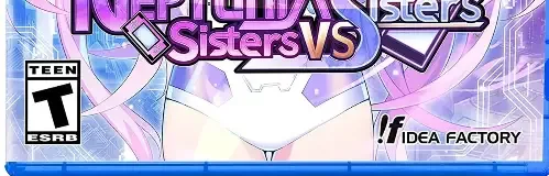 Neptunia: Sisters vs. Sisters, the ESRB box on its front