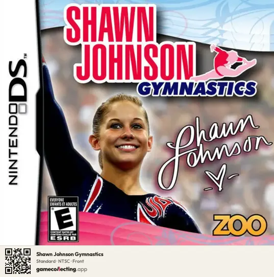 Shawn Johnson Gymnastics Nintendo DS, NTSC box front