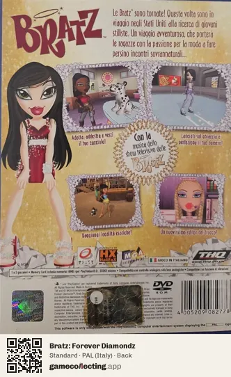 Bratz: Forever Diamondz PlayStation 2, Italy box back
