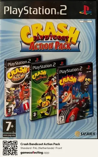 Crash Bandicoot Action Pack PlayStation 2, Netherlands box front