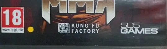 Supremacy MMA, the PEGI square on its front