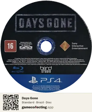Days Gone PlayStation 4, Brazil disc