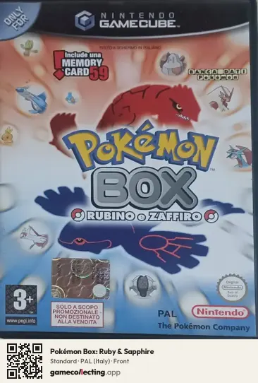 Pokémon Box: Ruby & Sapphire Nintendo GameCube, Italy box front