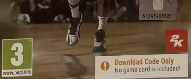 NBA 2K25, the PEGI square on its front