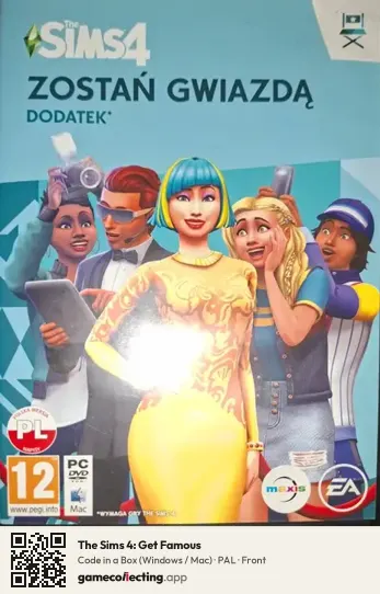 The Sims 4: Get Famous Computer, PAL box front