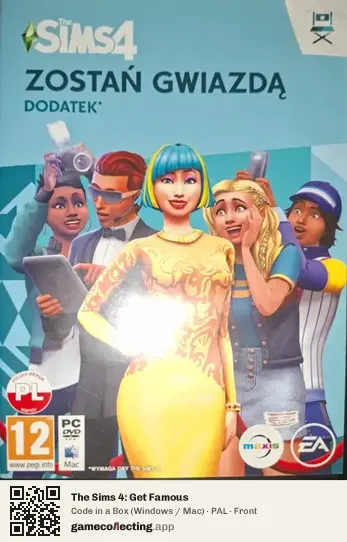 The Sims 4: Get Famous Computer, PAL box front
