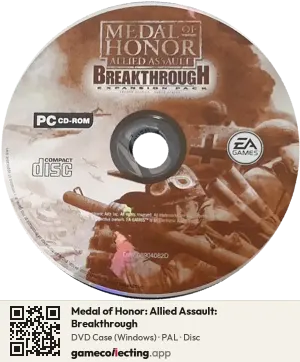 Medal of Honor: Allied Assault: Breakthrough Computer, PAL disc