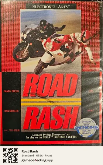 Road Rash Sega Mega Drive / Genesis, NTSC box front