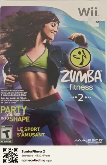 Zumba Fitness 2 Nintendo Wii, NTSC box front