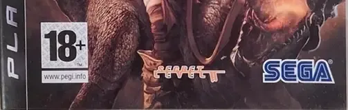 Golden Axe: Beast Rider, the PEGI square on its front