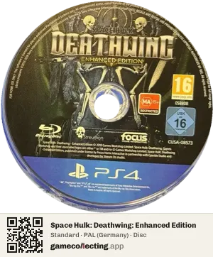 Space Hulk: Deathwing: Enhanced Edition PlayStation 4, PAL disc