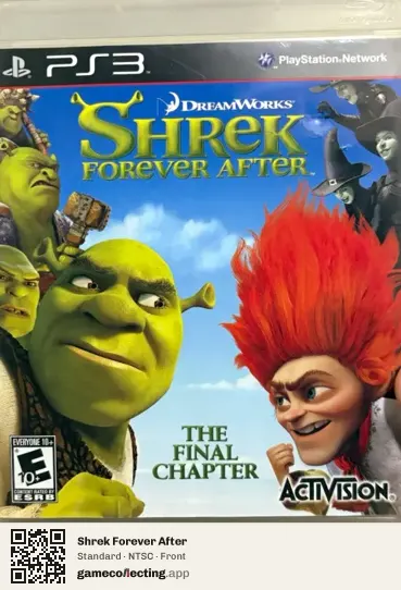 Shrek Forever After PlayStation 3, NTSC box front