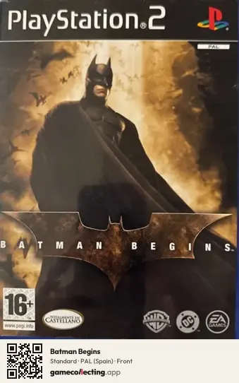 Batman Begins PlayStation 2, Spain box front