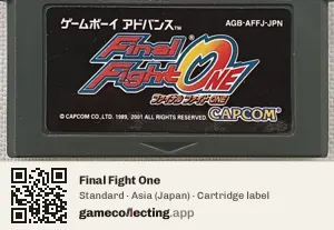 Final Fight One Game Boy Advance, Asia cartridge label