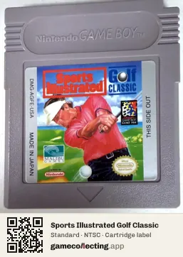 Sports Illustrated Golf Classic Game Boy, NTSC cartridge label