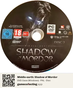 Middle-earth: Shadow of Mordor Computer, PAL disc