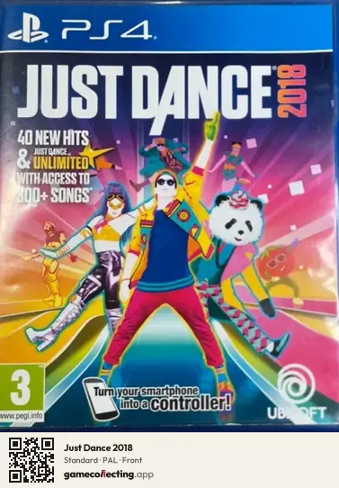 Just Dance 2018 PlayStation 4, PAL box front