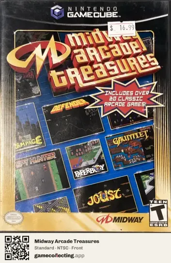 Midway Arcade Treasures Nintendo GameCube, NTSC box front