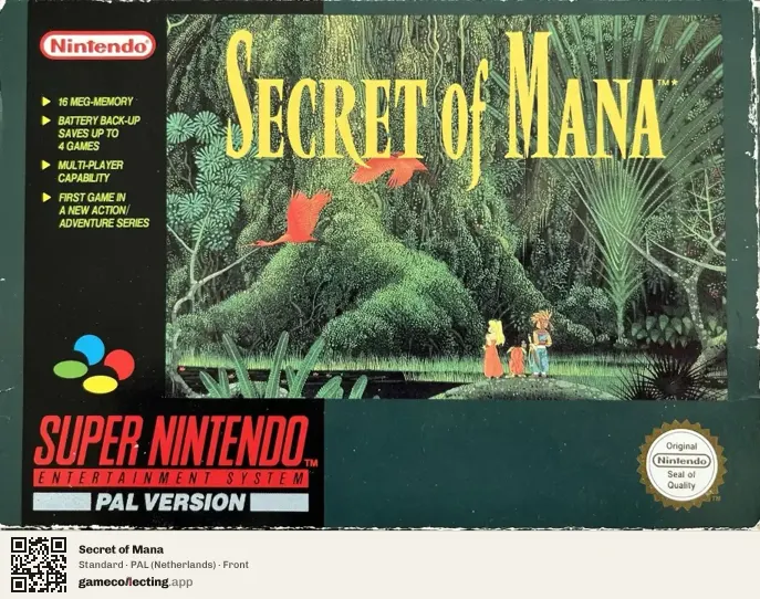 Secret of Mana Super Nintendo Entertainment System, Netherlands box front