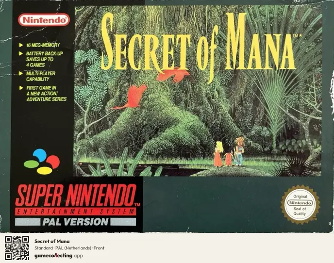 Secret of Mana Super Nintendo Entertainment System, Netherlands box front
