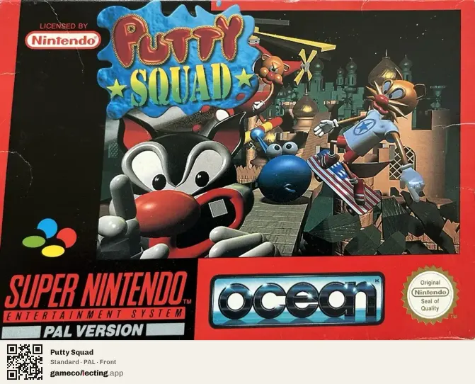 Putty Squad Super Nintendo Entertainment System, PAL box front
