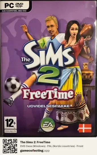 The Sims 2: FreeTime Computer, Nordic countries box front