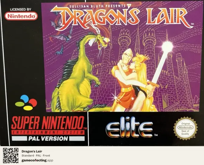 Dragon's Lair Super Nintendo Entertainment System, PAL box front